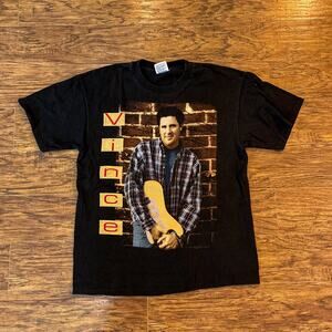 Vintage Vince Gill 1995 Band Country Music Tour Black T Shirt Large